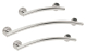 Bathex Yardley 300mm 450mm 600mm Arch Grab Rail with Finish Options (Stainless Steel 25mm)