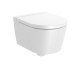Roca - INSPIRA - ROUND - Compact WC Toilet Pan, Rimless, Wall Hung (L370 x W480 x H440mm)