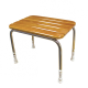 AKW - Seat / Stool Wooden Slatted (Stainless Steel) #1