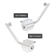 Impey Boston Safety Grab Rail / Bar & Toilet Roll Holder 135° (Stainless Steel, 1350mm)