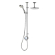 Aqualisa - QUARTZ CLASSIC - Dual Outlet, Smart Exposed Shower with Adj. & Fixed Ceiling Heads (HP/Combi / Gravity Pumped)