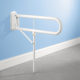 Impey Fold down rail 760mm with leg support & toilet roll holder