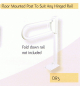 Impey - DR3 - FLOOR MOUNTED POST, WHITE (TO SUIT ANY HINGED RAIL) 