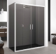 Novellini - Zephyros 2A - Two Sliding Shower Doors + Two Fixed Panels In-line