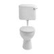 Roca - LAURA - Viscount Low Level Cistern, Bottom OR Side Supply (White, 380 x 180mm)