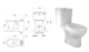 FC Pentland Modern - Raised height WC Pan, Optional: Push Button Cistern (Previously Olympus)