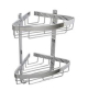 Croydex Aluminium Large Two Tier Corner Basket QM772841