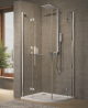Novellini - BRERA R - Quadrant Shower Enclosure (Hinged Door + 2 Fixed Panels) 