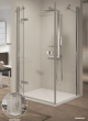 Novellini Gala G+F Shower Door, 1 Hinged Door + 1 Fixed Panel In Line Corner Solution with Fixed Side Panel Option (Semi Framed)