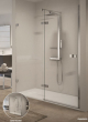 Novellini Gala 2P Shower Door, 1 Hinged Door + 1 Fixed Panel In Line For Recess Installation (Frameless)