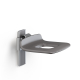 Pressalit Plus. Shower seat 450mm with aperture manually adjusted height 240mm R7411