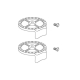 Pressalit stabilising buffers w/screw (pair) A9807