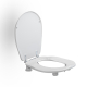 With stabilising buffers and special hinges adapted to raised toilet seat