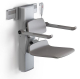 Pressalit - PLUS - Shower Seat with Back & Armrests, 450mm (Electricaly Height & Sideways Adj.)
