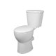 FC - Deluxe Toilet Suite - Close Coupled Raised Height (Pan, Cistern, Soft-Close Seat & Cover)
