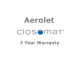 Aerolet Closomat 3 year warranty