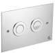 Ideal Standard Trend Dual Flush Control Plate for Pneumatic Systems (Satin mat chrome)