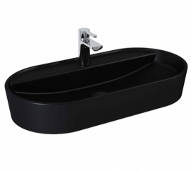 Royo - GLAM - Counter Top Basin, 620mm (Black / White)
