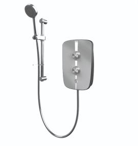 Aqualisa - LUMI+ - Electric Shower with Adj. Head (Mirrored & Chrome, 8.5 / 9.5 / 10.5kW)