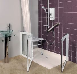 AKW - SWIFT - Level Access Shower Tray with Gravity Waste (Sizes)