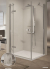 Novellini Gala G+F Shower Door, 1 Hinged Door + 1 Fixed Panel In Line Corner Solution with Fixed Side Panel Option (Frameless)