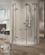 Novellini Gala R Quadrant Shower Enclosure, 2 Hinged Doors + 2 Fixed Panels