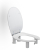 Pressalit - DANIA - Toilet Seat & Cover, Open Front, 100mm Raised, Special Hinges, Stabilising Buffers & Splash Guard (R32000)