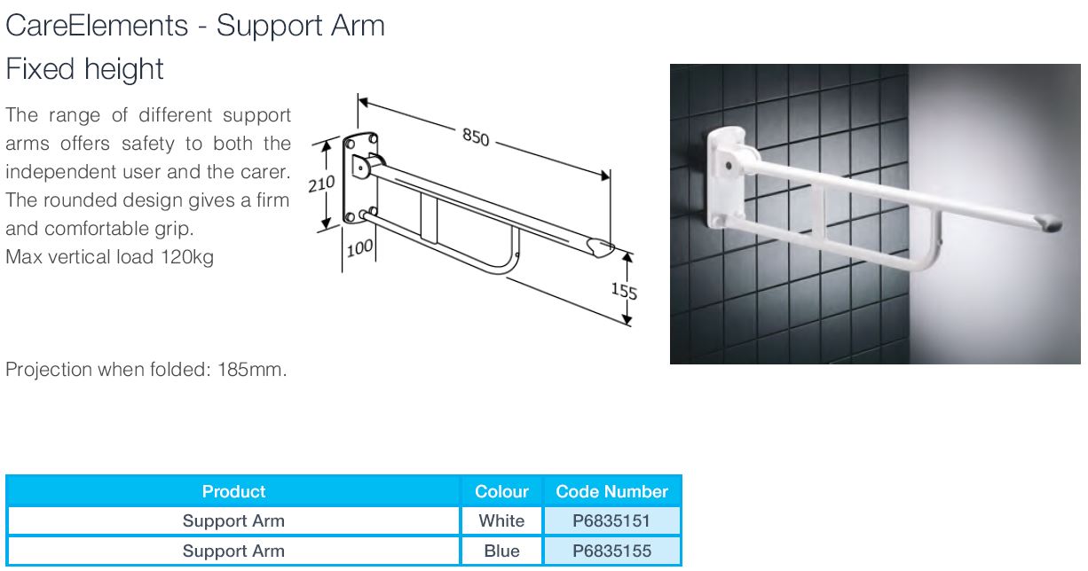CareElements - Support Arm Fixed Height